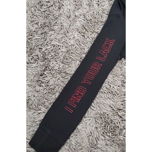 Star Wars Y2K Hoodie Black Size L Sweatshirt Pullover Darth Vader Goth Grunge - Picture 9 of 12